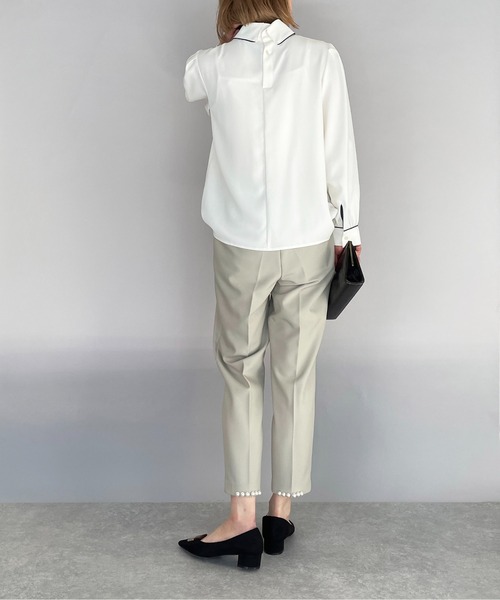 PICCIN（ピッチン）の「スタンドカラーパイピングブラウス（シャツ/ブラウス・レディース・オフホワイト・M）」の19枚目の写真