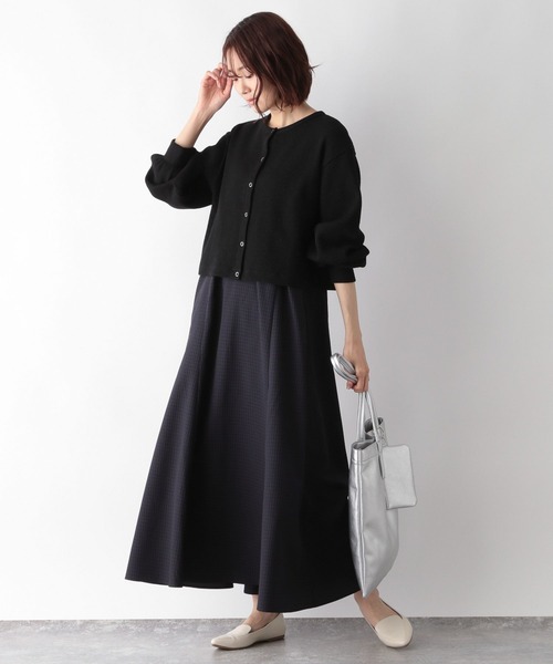 GLOBAL WORK(グローバルワーク)の「ショートワッフルプルオーバー*キャミワンピース/262870(ワンピース・レディース・ブラック/オフホワイト/カーキ・FREE)」の11枚目の写真