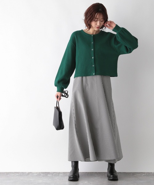 GLOBAL WORK(グローバルワーク)の「ショートワッフルプルオーバー*キャミワンピース/262870(ワンピース・レディース・ブラック/オフホワイト/カーキ・FREE)」の16枚目の写真