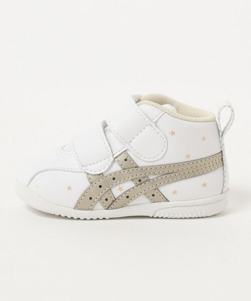 こども ビームス（コドモビームス）の「ASICS / アミュレファースト SL（11.5～13.5cm）（スニーカー・キッズ・ホワイト/ゴールド・12/13/12.5/13.5/11.5）」の6枚目の写真