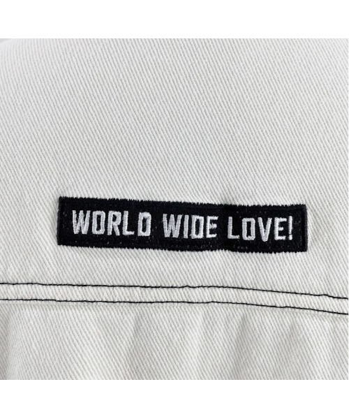 WORLD WIDE LOVE!(ワールドワイドラブ)の「BIG Gジャン(デニムジャケット・レディース・ブラック/オフホワイト/ブルー・1)」の7枚目の写真