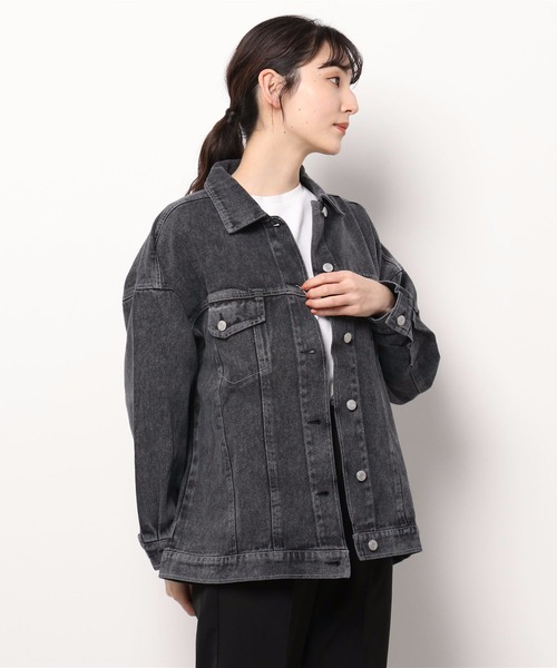 WORLD WIDE LOVE!(ワールドワイドラブ)の「BIG Gジャン(デニムジャケット・レディース・ブラック/オフホワイト/ブルー・1)」の22枚目の写真