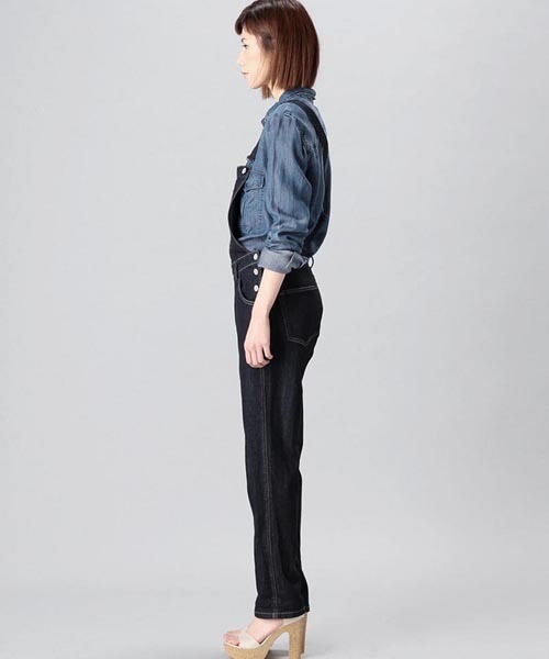 ROSE BUD（ローズバッド）の「LOP-15106 SKINNY OVER ALL（サロペット/オーバーオール・レディース・ワンウォッシュ/ホワイト/ブルー・ONE SIZE）」の11枚目の写真