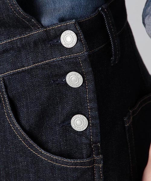 ROSE BUD（ローズバッド）の「LOP-15106 SKINNY OVER ALL（サロペット/オーバーオール・レディース・ワンウォッシュ/ホワイト/ブルー・ONE SIZE）」の7枚目の写真