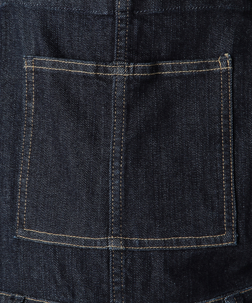 ROSE BUD（ローズバッド）の「LOP-15106 SKINNY OVER ALL（サロペット/オーバーオール・レディース・ワンウォッシュ/ホワイト/ブルー・ONE SIZE）」の4枚目の写真