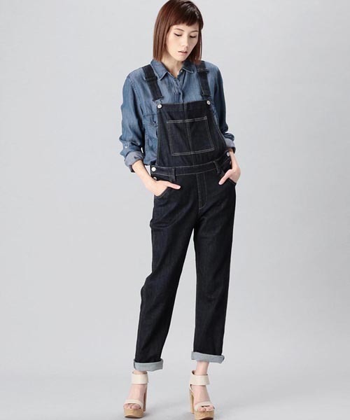 ROSE BUD（ローズバッド）の「LOP-15106 SKINNY OVER ALL（サロペット/オーバーオール・レディース・ワンウォッシュ/ホワイト/ブルー・ONE SIZE）」の12枚目の写真