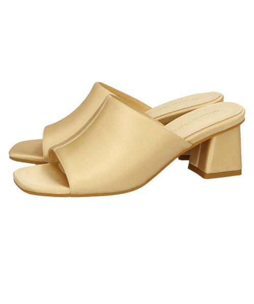 新品♡ミュール サンダル ローヒール ベージュ 23.0㎝ レディース 上品 ORiental TRaffic サンダル 2025春夏新作 チュールフラワー