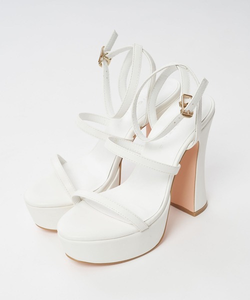 サンダル・ミュール OJOS Multistrap Stiletto Heels 5BSH182 SLY | POINTED TOE BELTED サンダル (サンダル ) |SHEL'TTER