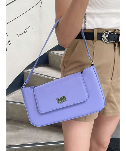 EVRIS（エヴリス）の「ランドスケープハンドBAG（ショルダーバッグ・レディース・ホワイト/ブラック/パープル/グリーン・FREE）」の4枚目の写真