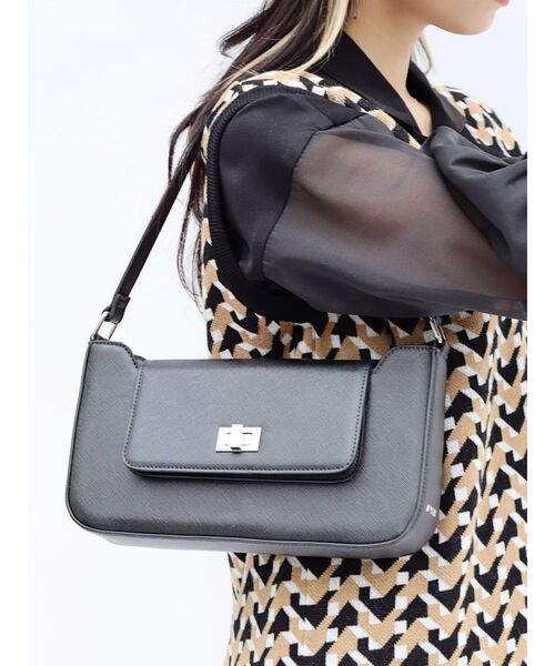 EVRIS（エヴリス）の「ランドスケープハンドBAG（ショルダーバッグ・レディース・ホワイト/ブラック/パープル/グリーン・FREE）」の3枚目の写真