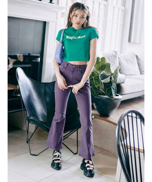 EVRIS（エヴリス）の「ランドスケープハンドBAG（ショルダーバッグ・レディース・ホワイト/ブラック/パープル/グリーン・FREE）」の19枚目の写真