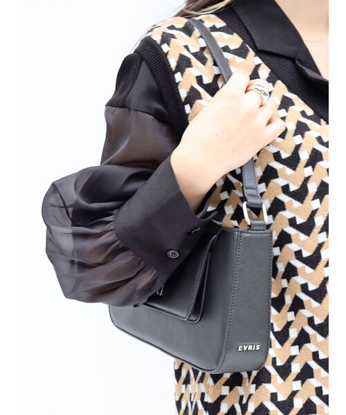 EVRIS（エヴリス）の「ランドスケープハンドBAG（ショルダーバッグ・レディース・ホワイト/ブラック/パープル/グリーン・FREE）」の21枚目の写真