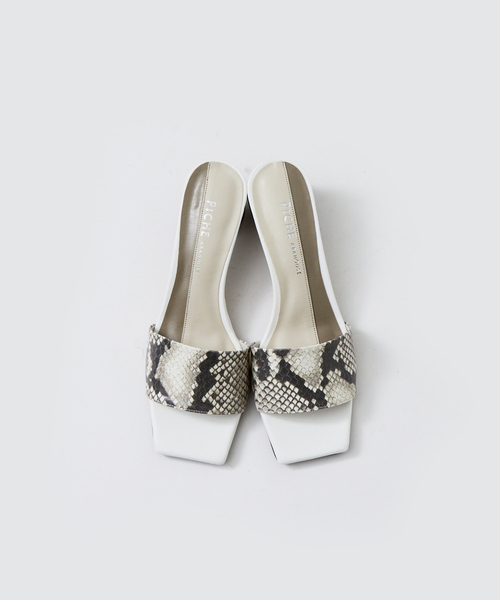 PICHE ABAHOUSE(ピシェ アバハウス)の「カラーブロックミュール(サンダル・レディース・ベージュ/ライム/その他/ホワイト・37/39/36/38/35)」の8枚目の写真