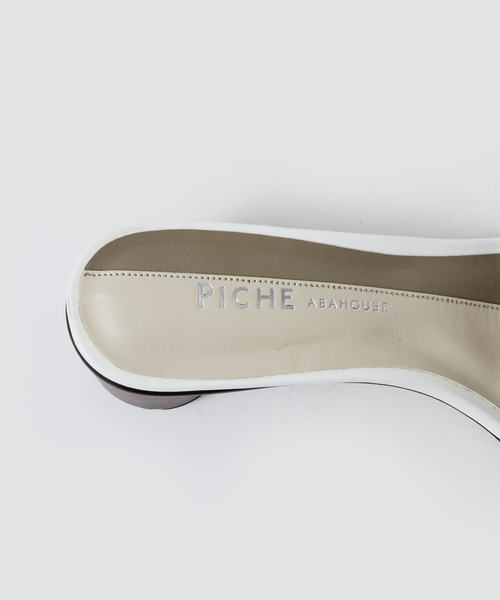 PICHE ABAHOUSE(ピシェ アバハウス)の「カラーブロックミュール(サンダル・レディース・ベージュ/ライム/その他/ホワイト・37/39/36/38/35)」の7枚目の写真