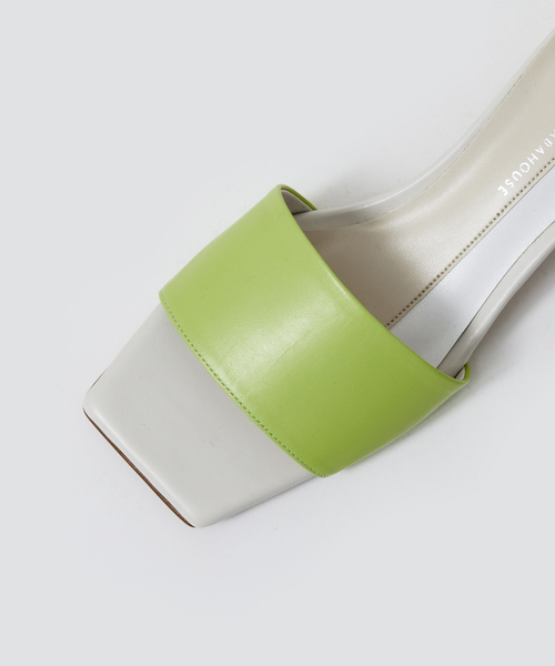 PICHE ABAHOUSE(ピシェ アバハウス)の「カラーブロックミュール(サンダル・レディース・ベージュ/ライム/その他/ホワイト・37/39/36/38/35)」の11枚目の写真