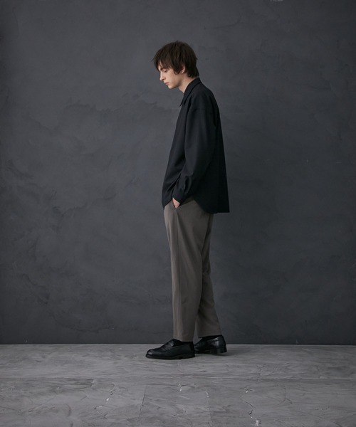 PUBLIC TOKYO（パブリックトウキョウ）の「含浸レイヤードオーバーシャツ（シャツ/ブラウス・メンズ・ブラック/ベージュ/ライトパープル・1/2）」の10枚目の写真