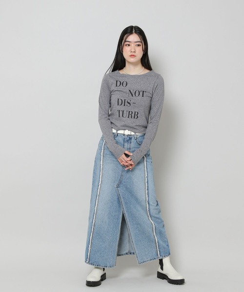 WONDER VISITOR（ワンダービジター）の「WONDER VISITOR／DNDB ロングスリーブ 2276913（Tシャツ/カットソー・レディース・ピンク/ダークグレー・FREE）」の3枚目の写真