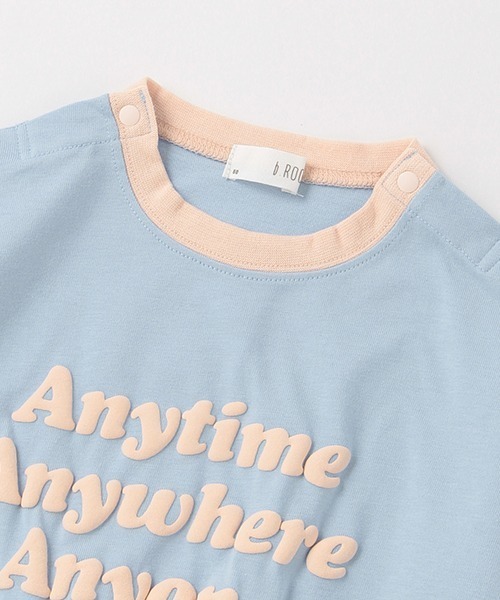 b・ROOM(ビールーム)の「Any Any Anyリンガーロンパース(ロンパース・キッズ・オフホワイト/サックスブルー/ライトピンク・80cm/70cm)」の6枚目の写真