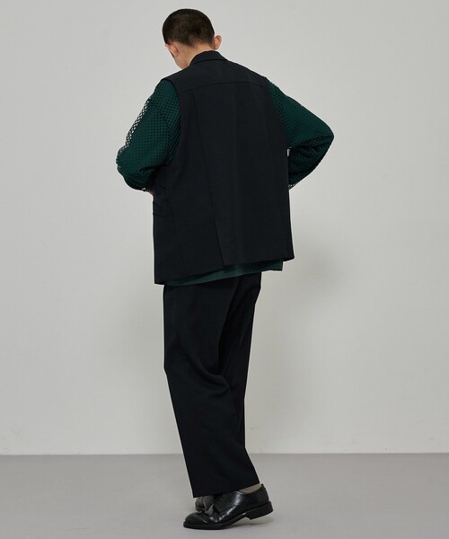 CITY TOKYO（シティトウキョウ）の「カーブドエッジテーラードベスト（テーラードジャケット・メンズ・ブラック/ダークグレー/ダークブルー・1/2）」の19枚目の写真