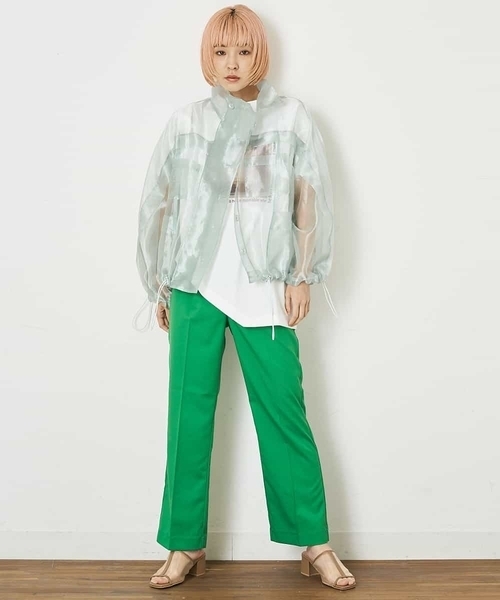 A de a.v.v（アードアー・ヴェ・ヴェ）の「オーガンジージャケット（その他アウター・レディース・ホワイト/ミント・38/36）」の4枚目の写真