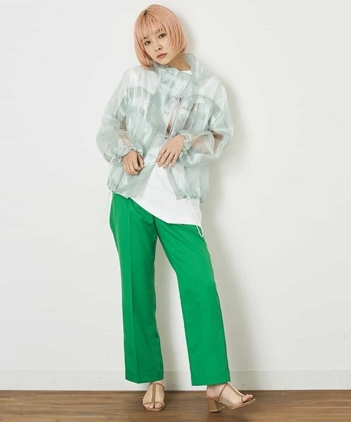 A de a.v.v（アードアー・ヴェ・ヴェ）の「オーガンジージャケット（その他アウター・レディース・ホワイト/ミント・38/36）」の5枚目の写真