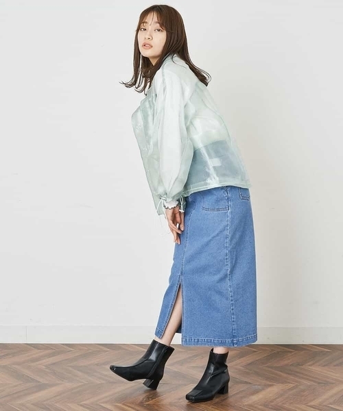 A de a.v.v（アードアー・ヴェ・ヴェ）の「オーガンジージャケット（その他アウター・レディース・ホワイト/ミント・38/36）」の7枚目の写真