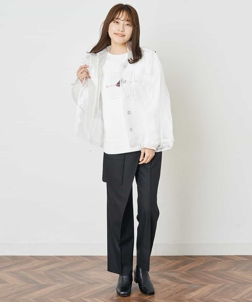 A de a.v.v（アードアー・ヴェ・ヴェ）の「オーガンジージャケット（その他アウター・レディース・ホワイト/ミント・38/36）」の12枚目の写真