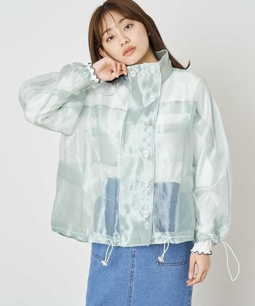 A de a.v.v（アードアー・ヴェ・ヴェ）の「オーガンジージャケット（その他アウター・レディース・ホワイト/ミント・38/36）」の15枚目の写真