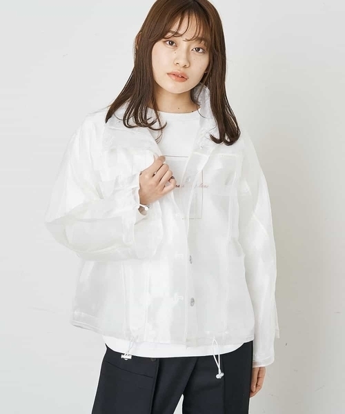 A de a.v.v（アードアー・ヴェ・ヴェ）の「オーガンジージャケット（その他アウター・レディース・ホワイト/ミント・38/36）」の17枚目の写真