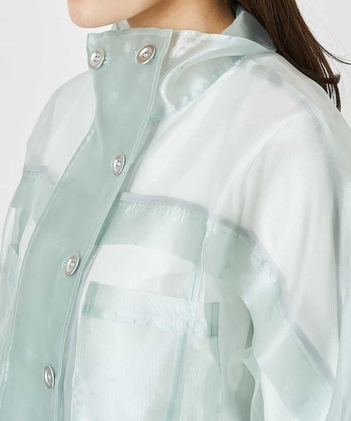 A de a.v.v（アードアー・ヴェ・ヴェ）の「オーガンジージャケット（その他アウター・レディース・ホワイト/ミント・38/36）」の22枚目の写真
