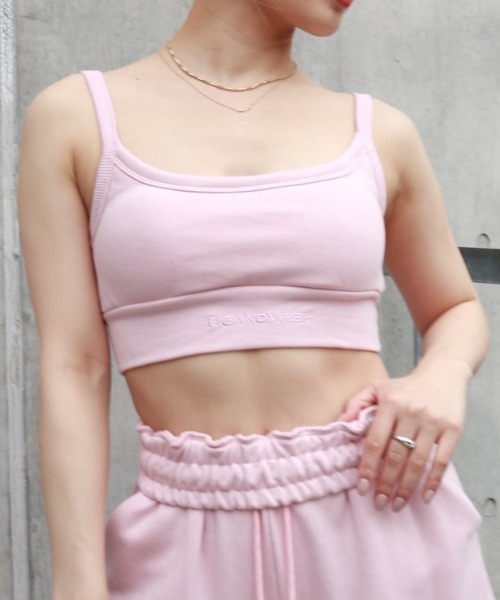 FIG&VIPER（フィグアンドバイパー）の「裏毛ブラタンク（タンクトップ・レディース・ブラック/グレー/ブルー/ダークグレー/ピンク・FREE）」の5枚目の写真