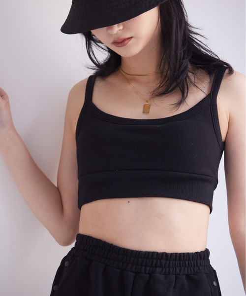 FIG&VIPER（フィグアンドバイパー）の「裏毛ブラタンク（タンクトップ・レディース・ブラック/グレー/ブルー/ダークグレー/ピンク・FREE）」の2枚目の写真