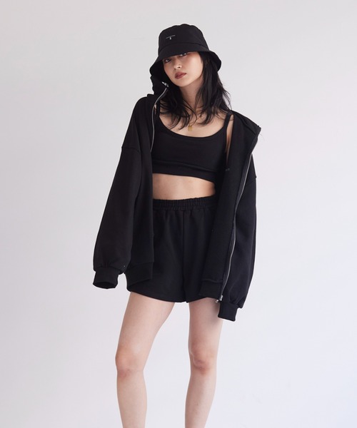 FIG&VIPER（フィグアンドバイパー）の「裏毛ブラタンク（タンクトップ・レディース・ブラック/グレー/ブルー/ダークグレー/ピンク・FREE）」の19枚目の写真