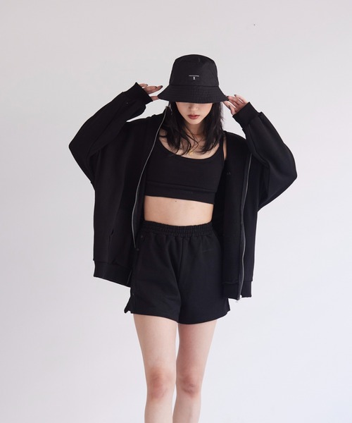 FIG&VIPER（フィグアンドバイパー）の「裏毛ブラタンク（タンクトップ・レディース・ブラック/グレー/ブルー/ダークグレー/ピンク・FREE）」の6枚目の写真