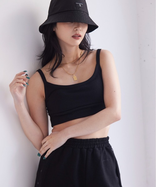 FIG&VIPER（フィグアンドバイパー）の「裏毛ブラタンク（タンクトップ・レディース・ブラック/グレー/ブルー/ダークグレー/ピンク・FREE）」の16枚目の写真