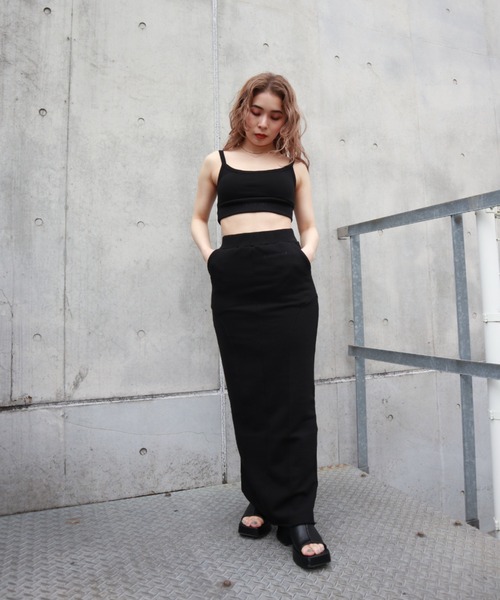 FIG&VIPER（フィグアンドバイパー）の「裏毛ブラタンク（タンクトップ・レディース・ブラック/グレー/ブルー/ダークグレー/ピンク・FREE）」の17枚目の写真