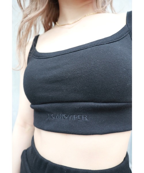 FIG&VIPER（フィグアンドバイパー）の「裏毛ブラタンク（タンクトップ・レディース・ブラック/グレー/ブルー/ダークグレー/ピンク・FREE）」の14枚目の写真