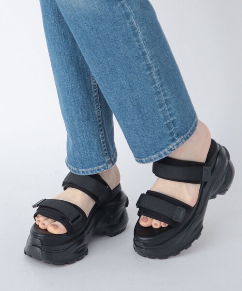 ESPERANZA（エスペランサ）の「◆【厚底／スポサン】ダブルベルト厚底スポーツサンダル（サンダル・レディース・ホワイト/ブラック・S/M/L/LL）」の10枚目の写真