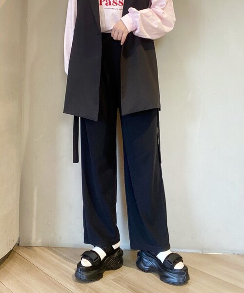 ESPERANZA（エスペランサ）の「◆【厚底／スポサン】ダブルベルト厚底スポーツサンダル（サンダル・レディース・ホワイト/ブラック・S/M/L/LL）」の9枚目の写真