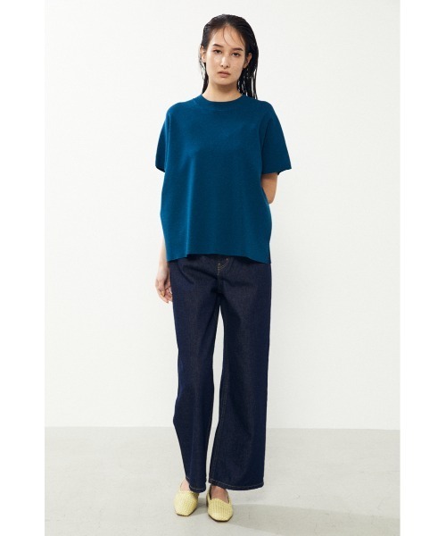 BLACK BY MOUSSY(ブラックバイマウジー)の「washable yacco tops(ウォッシャブルヤッコトップス)(ニット/セーター・レディース・ブラック/ベージュ/ブルー/ライトグリーン・FREE)」の5枚目の写真
