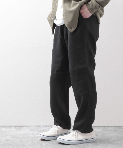 NOLLEY'S goodman(ノーリーズグッドマン)の「リネンイージーパンツ(その他パンツ・メンズ・ライトグレー/ブラック/ダークブラウン/ネイビー/グレー系その他/ベージュ系3・S/M/L/XL)」の2枚目の写真