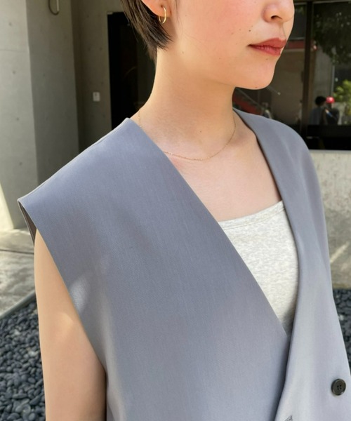 CIAOPANIC（チャオパニック）の「コーデのプラスに！TRベスト（ベスト・メンズ・ブラック/ベージュ/グレー・MEDIUM/LARGE）」の21枚目の写真