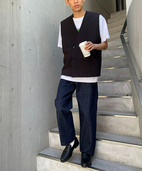 CIAOPANIC（チャオパニック）の「コーデのプラスに！TRベスト（ベスト・メンズ・ブラック/ベージュ/グレー・MEDIUM/LARGE）」の5枚目の写真