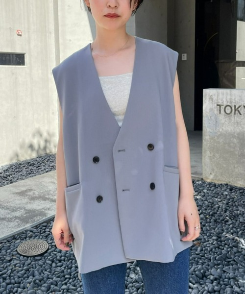 CIAOPANIC（チャオパニック）の「コーデのプラスに！TRベスト（ベスト・メンズ・ブラック/ベージュ/グレー・MEDIUM/LARGE）」の10枚目の写真