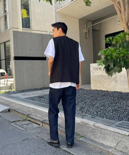 CIAOPANIC（チャオパニック）の「コーデのプラスに！TRベスト（ベスト・メンズ・ブラック/ベージュ/グレー・MEDIUM/LARGE）」の7枚目の写真