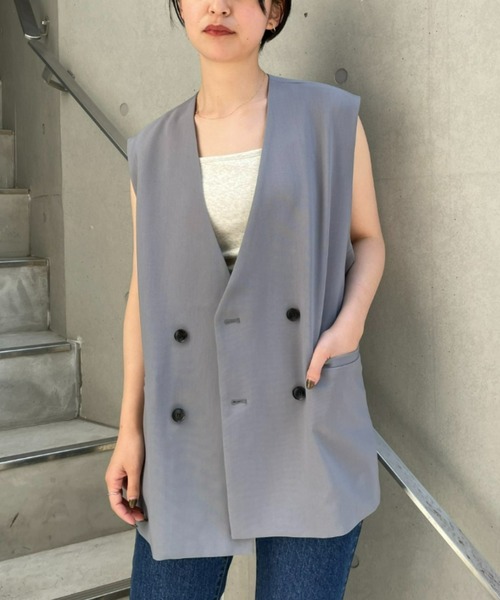 CIAOPANIC（チャオパニック）の「コーデのプラスに！TRベスト（ベスト・メンズ・ブラック/ベージュ/グレー・MEDIUM/LARGE）」の11枚目の写真