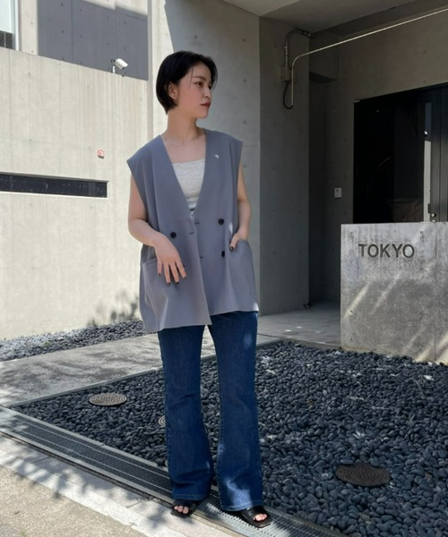 CIAOPANIC（チャオパニック）の「コーデのプラスに！TRベスト（ベスト・メンズ・ブラック/ベージュ/グレー・MEDIUM/LARGE）」の22枚目の写真