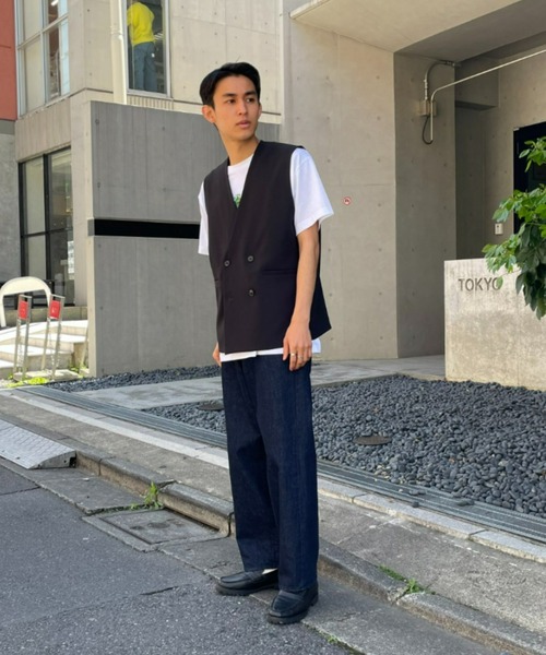 CIAOPANIC（チャオパニック）の「コーデのプラスに！TRベスト（ベスト・メンズ・ブラック/ベージュ/グレー・MEDIUM/LARGE）」の8枚目の写真