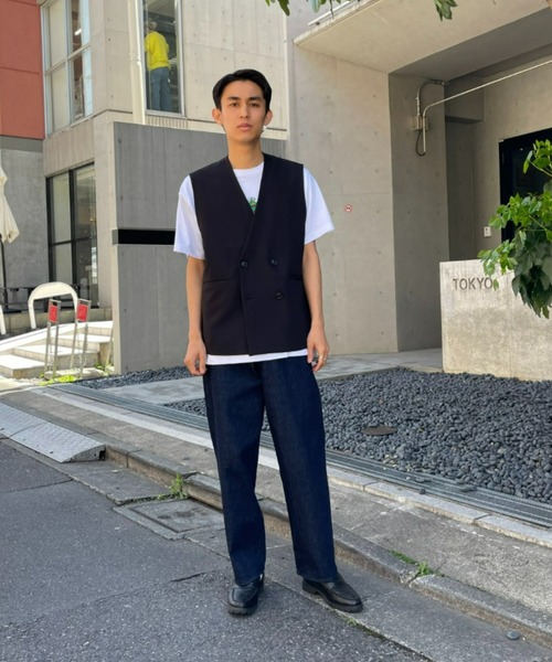 CIAOPANIC（チャオパニック）の「コーデのプラスに！TRベスト（ベスト・メンズ・ブラック/ベージュ/グレー・MEDIUM/LARGE）」の9枚目の写真