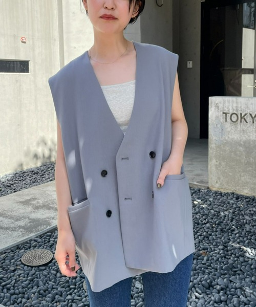 CIAOPANIC（チャオパニック）の「コーデのプラスに！TRベスト（ベスト・メンズ・ブラック/ベージュ/グレー・MEDIUM/LARGE）」の14枚目の写真